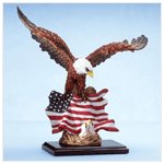 Eagle and Chicks with US Flag -34198