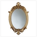 Wall Mirror with Leaf, Scroll and Wicker Pattern -34239