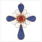 Blue and Orange Wall Cross -34317