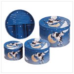 3 Pc. Cow Moon Compartment Box -34366