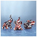 Mini American Flag Patchwork Elephants -34857