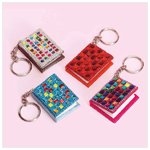 1-Dozen Mini Beaded Notebook Keychains -34549
