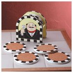 Waiter Design Coaster Set -34623