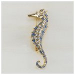 Gold Plated Seahorse Pin -36902