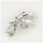 Double Dolphins Pin -36903