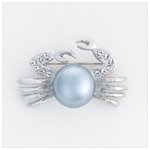 Silver Plated Crab Pin -36904