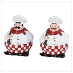 Chubby Chef Salt and Pepper Shakers -34322