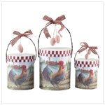 3 Pc Rooster Paper Gift Boxes -32386