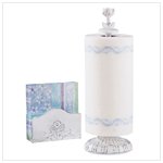 Distressed White Napkin and Towel Holders -33138