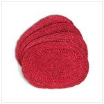 Red Oval Placemats -36608