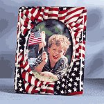 Patchwork Picture Frame American Flag -31769