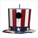 Metal Stars and Stripes Hat Birdhouse -34250