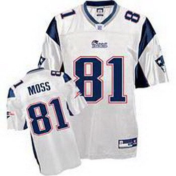 Randy Moss #81 White New England Patriots Youth Jersey