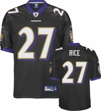 Ray Rice #27 Black Baltimore Ravens Youth Jersey