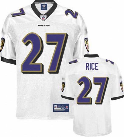 Ray Rice #27 White Baltimore Ravens Youth Jersey