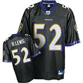 Ray Lewis #52 Black Baltimore Ravens Youth Jersey