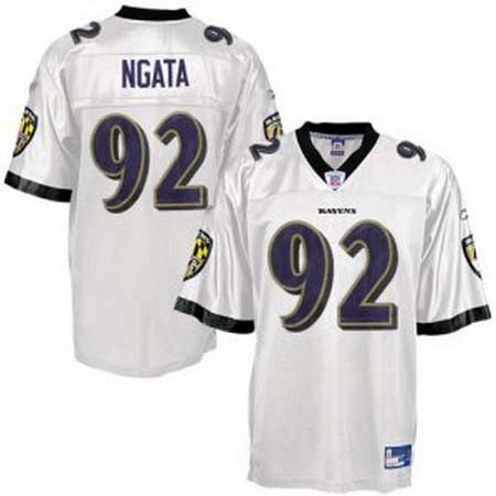 Hiloti Ngata #92 White Baltimore Ravens Youth Jersey