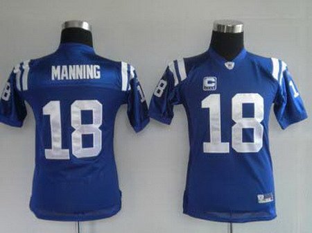 Peyton Manning #18 Blue Indianapolis Colts Youth Jersey