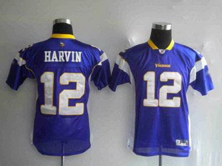 Percy Harvin #12 Purple Minnesota Vikings Youth Jersey