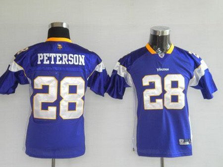 Adrian Peterson #28 Purple Minnesota Vikings Youth Jersey