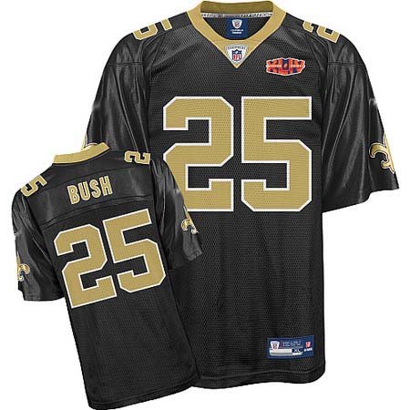 Reggie Bush #25 Black New Orleans Saints Youth Jersey