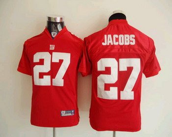 Brandon Jacobs #27 Red New York Giants Youth Jersey