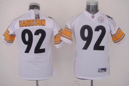 James Harrison #92 White Pittsburgh Steelers Youth Jersey