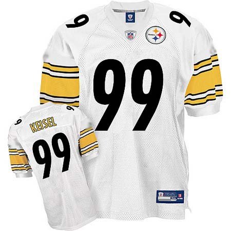 Brett Keisel #99 White Pittsburgh Steelers Youth Jersey