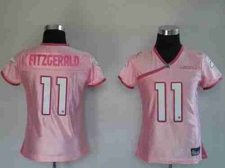 Larry Fitzgerald #11 Pink Arizona Cardinals Women's Jersey