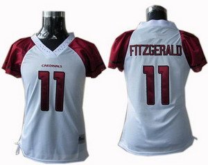 Larry Fitzgerald #11 White Arizona Cardinals Women's Jersey