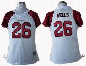 Chris (Beanie) Wells #26 White Arizona Cardinals Women's Jersey