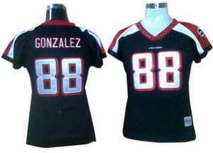 Tony Gonzalez #88 Black Atlanta Falcons Women's Jersey