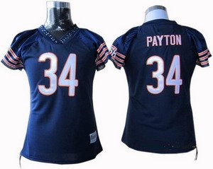 Walter Payton #34 Navy Chicago Bears Women's Jersey