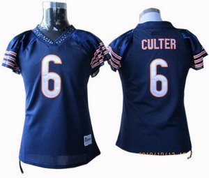 Jay Cutler #6 Navy Chicago Bears Women's Jersey