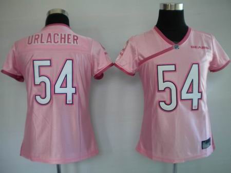 Brian Urlacher #54 Pink Chicago Bears Women's Jersey