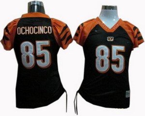Chad Ochocinco #85 Black Cincinnati Bengals Women's Jersey