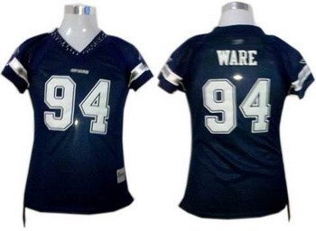 DeMarcus Ware #94 Navy Dallas Cowboys Women's Jersey