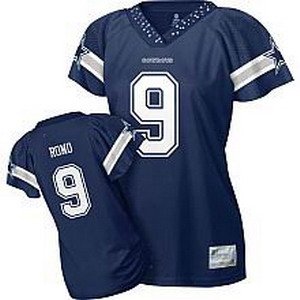 Tony Romo #9 Navy Dallas Cowboys Women's Jersey