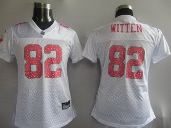 Jason Witten #82 White Dallas Cowboys Women's Jersey