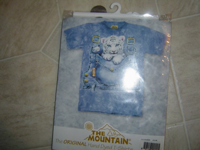 The Mountain Hand Dyed T-Shirt Blue White Lion Cub