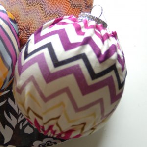 Missoni for Target fabric covered Christmas Ornament Passione Zig Zag