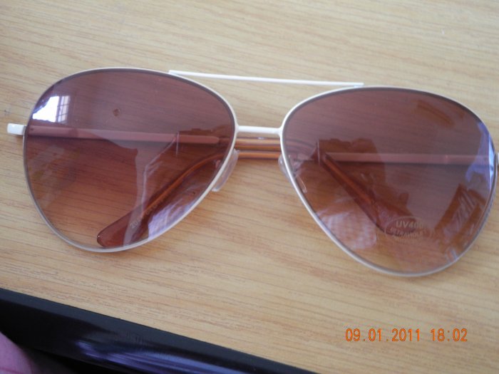 Beige Triangular Sunglasses
