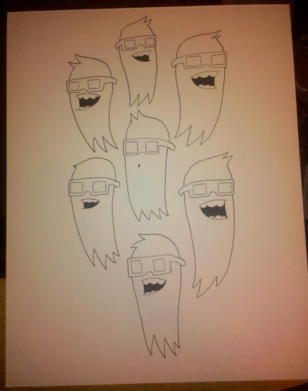 3D Ghosts! Original Drawing