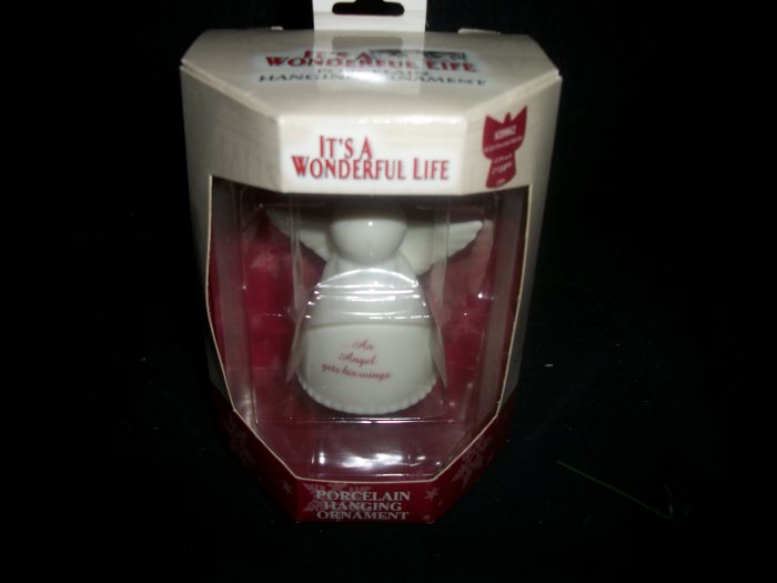 IT'S A WONDERFUL LIFE ~PORCELAIN HANGING ORNAMENT