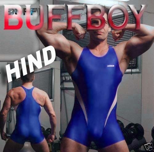 BUFFBOY HIND LYCRA WRESTLING SPEEDSUIT SINGLET bl xl
