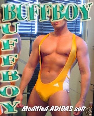 BUFFBOY ADIDAS LYCRA DEEP SCOOP SINGLET LEOTARD yel XL