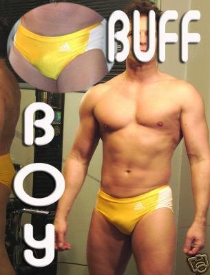 BUFFBOY ADIDAS LYCRA HIGHSCHOOL ISSUE SWIMSUIT YL sm