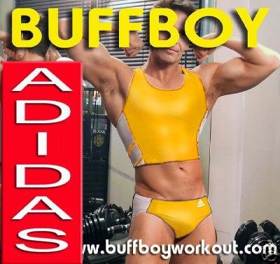 BUFFBOY ADIDAS LYCRA TRIATHLETE SINGLET SET YEL XL