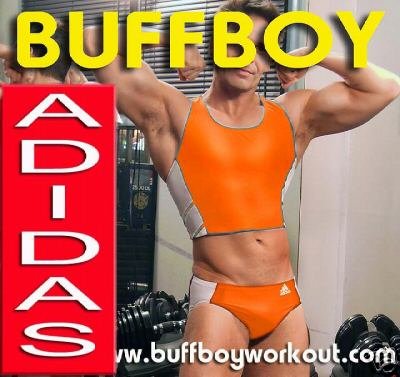BUFFBOY ADIDAS LYCRA TRIATHLETE SINGLET SET OR XL