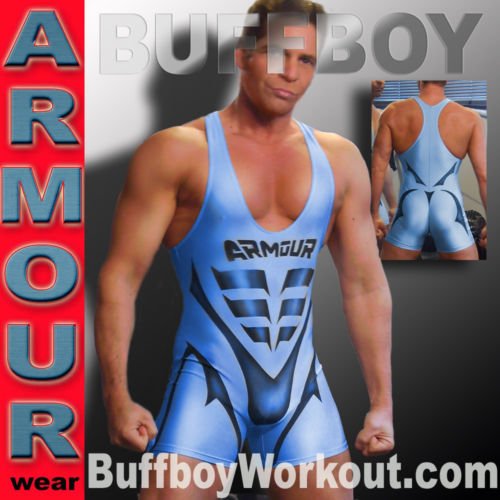 BUFFBOY Armour LYCRA WRESTLING SINGLET SPEEDSUIT pb